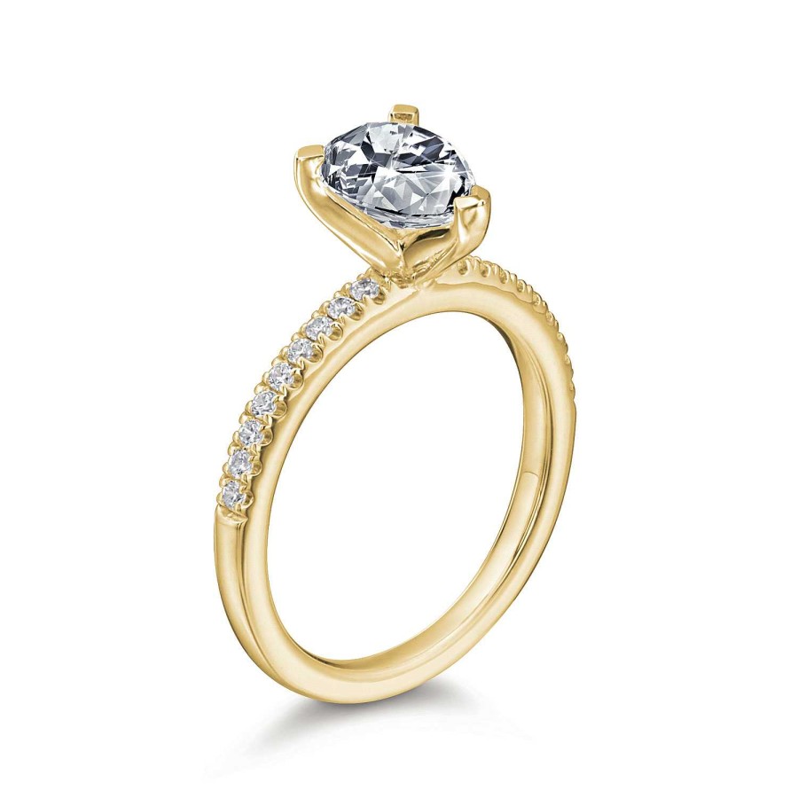 Engagement Rings Bailey's Fine Jewelry | Ann Pear Pave Engagement Ring