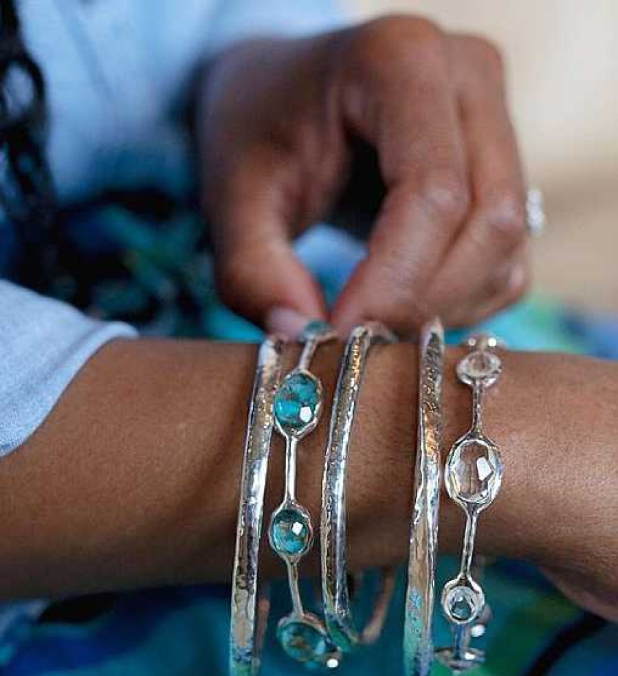 Bracelets & Bangles Ippolita | Ippolita Classico Sterling Silver #1 Hammered Bangle