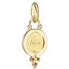 Necklaces & Pendants Temple St Clair | Temple St. Clair Angel 18K Gold 16Mm Cherub Pendant With Diamonds