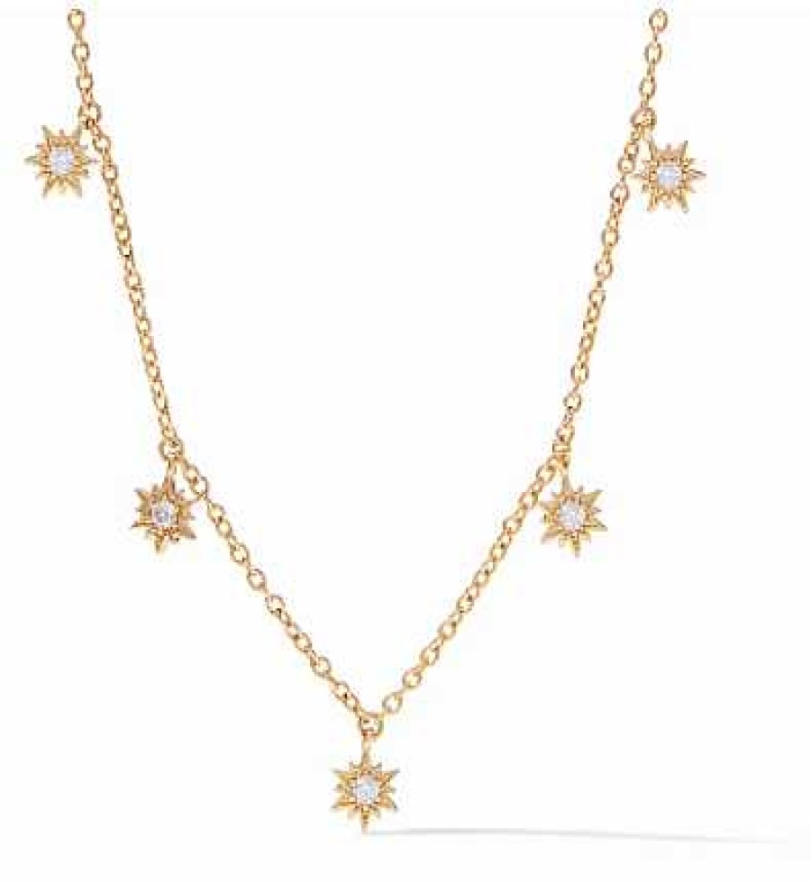 Necklaces & Pendants Julie Vos | Julie Vos Celeste Charm Cz Delicate Necklace