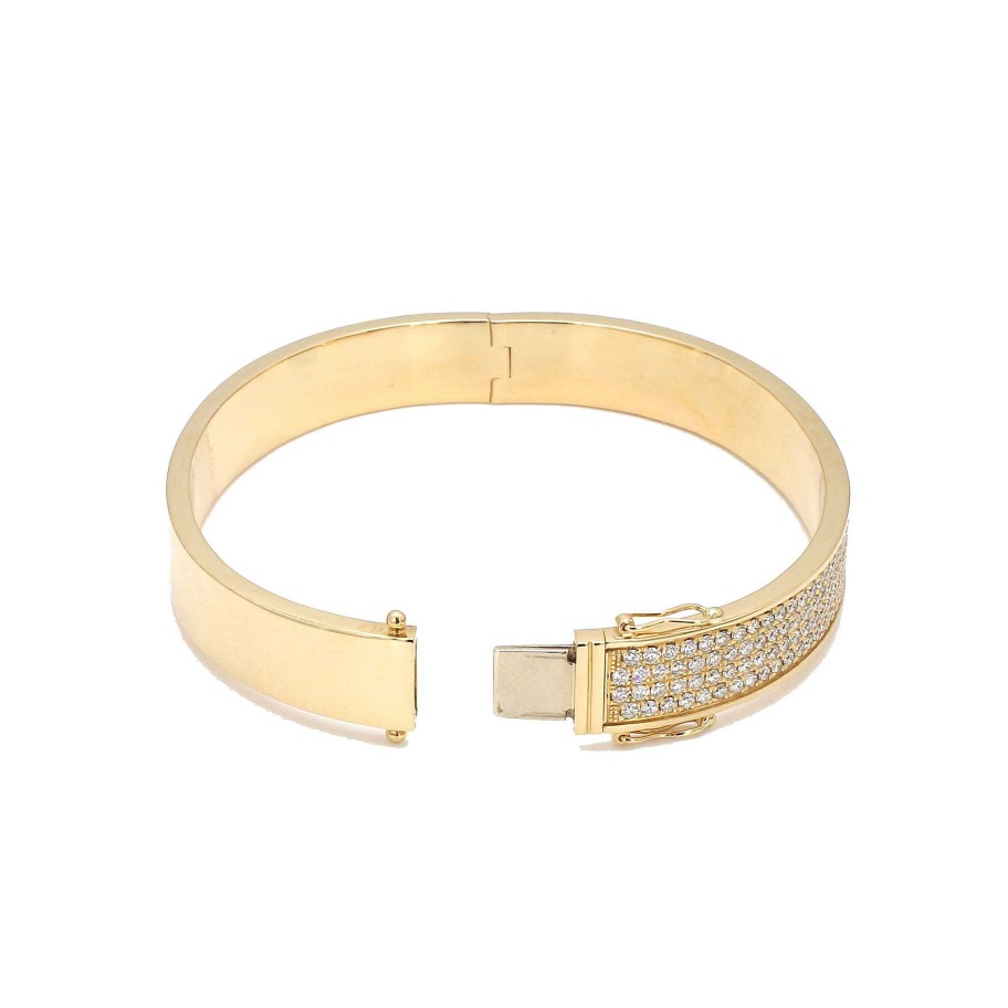 Bracelets & Bangles Bailey's Fine Jewelry | Four Row Pave Set Diamond Bangle