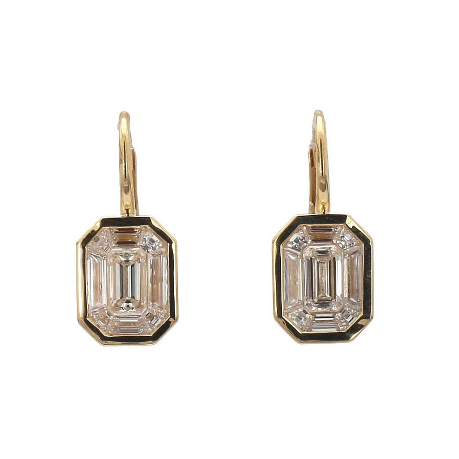 Earrings Bailey's Fine Jewelry | Bezel Set Mixed Cut Diamond Earrings