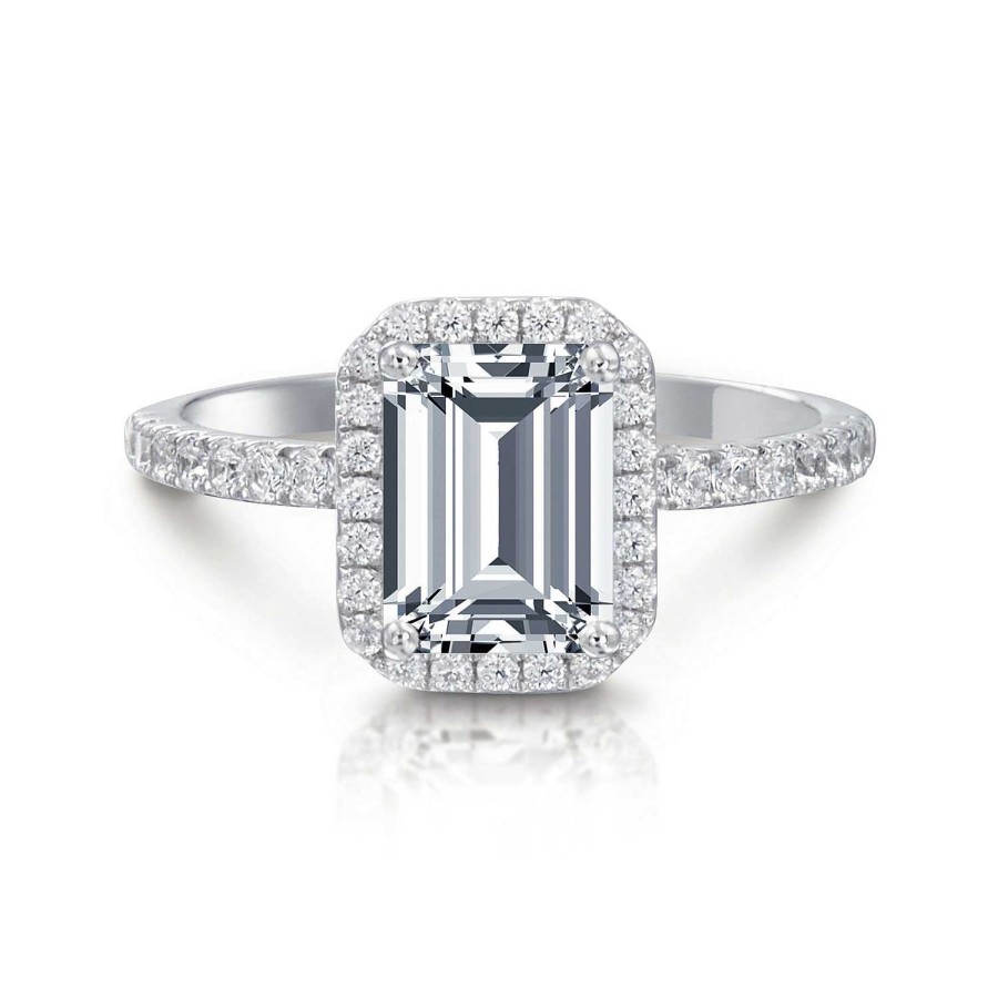 Engagement Rings Bailey's Fine Jewelry | Daisy Emerald Halo Engagement Ring