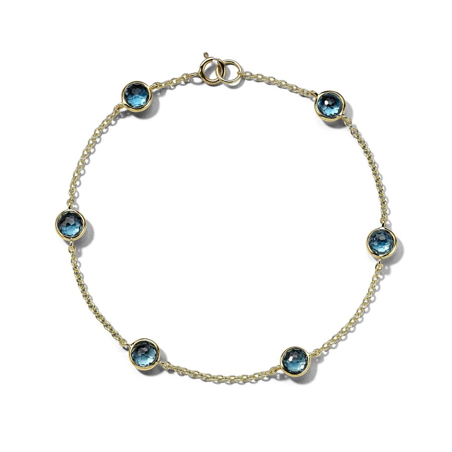 Bracelets & Bangles Ippolita | Ippolita Lollipop 6 Stone Station Bracelet In London Blue Topaz