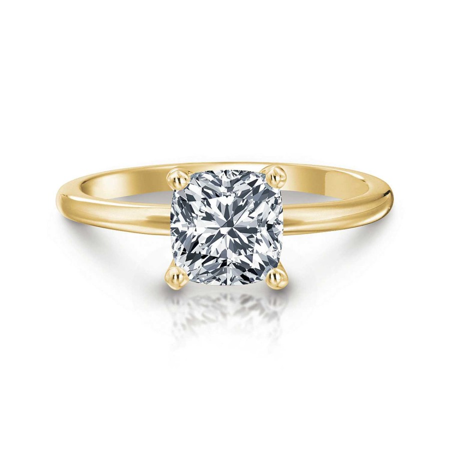 Engagement Rings Bailey's Fine Jewelry | Rosamund Cushion Hidden Halo Solitaire Engagement Ring