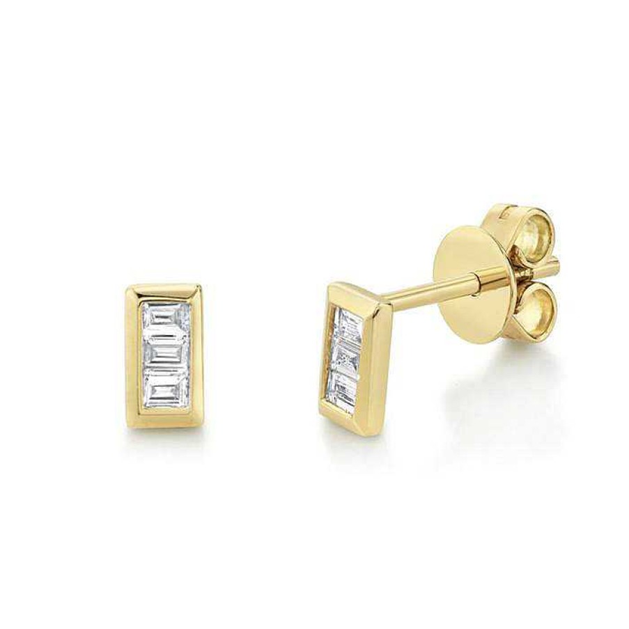 Earrings Bailey's Collections","Bailey's Icon Collection | Bailey'S Icon Collection Baguette Stud Earrings In 14K Yellow Gold