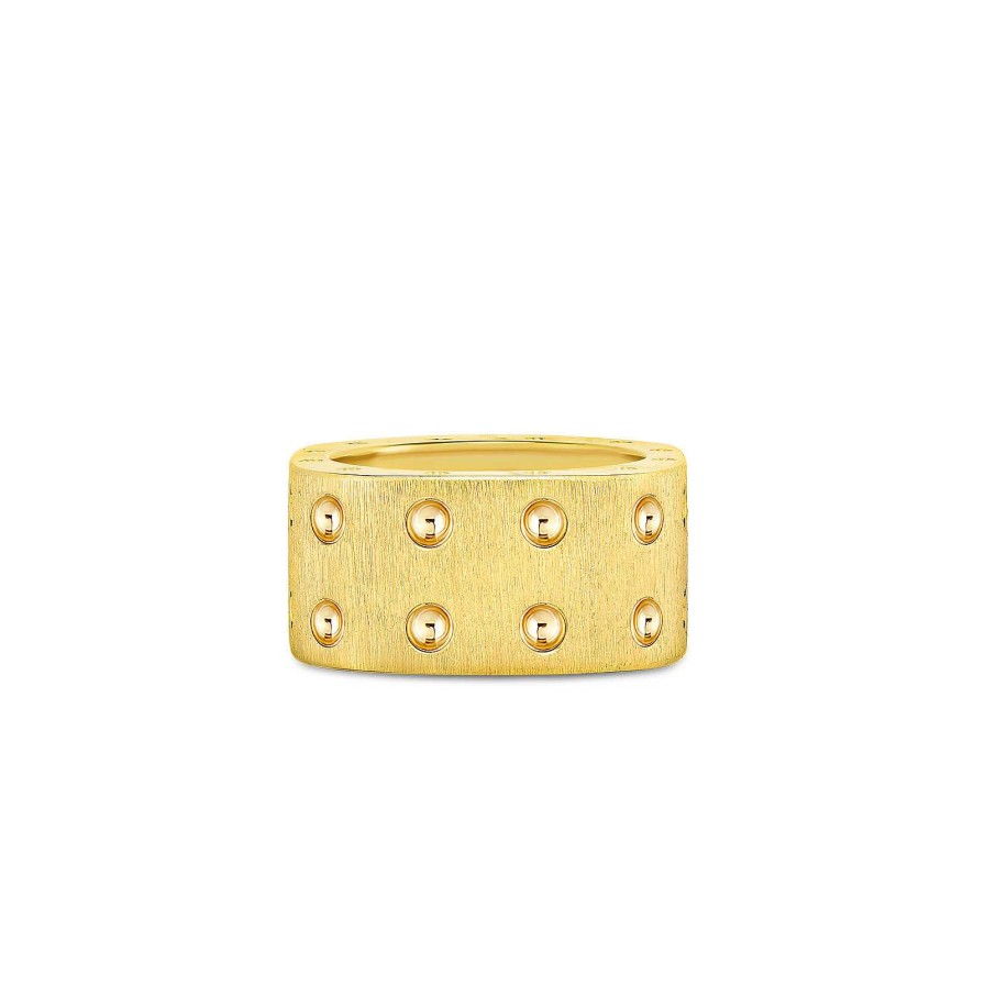 Fashion Rings Roberto Coin | Roberto Coin Pois Moi Double Square Satin Finished Ring