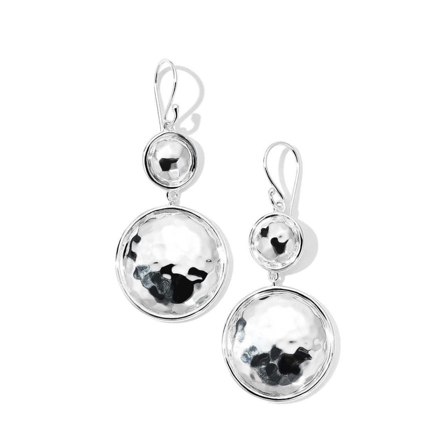 Earrings Ippolita | Ippolita Silver Classico Medium Hammered Snowman Earrings