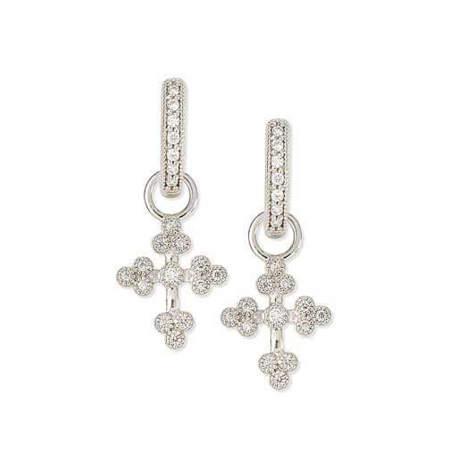 Earrings Jude Frances | Jude Frances Diamond Cross Earring Charms