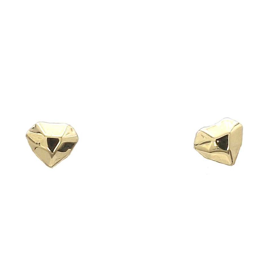 Earrings Bailey's Fine Jewelry | Three Stories Engraved Heart Stud Earrings