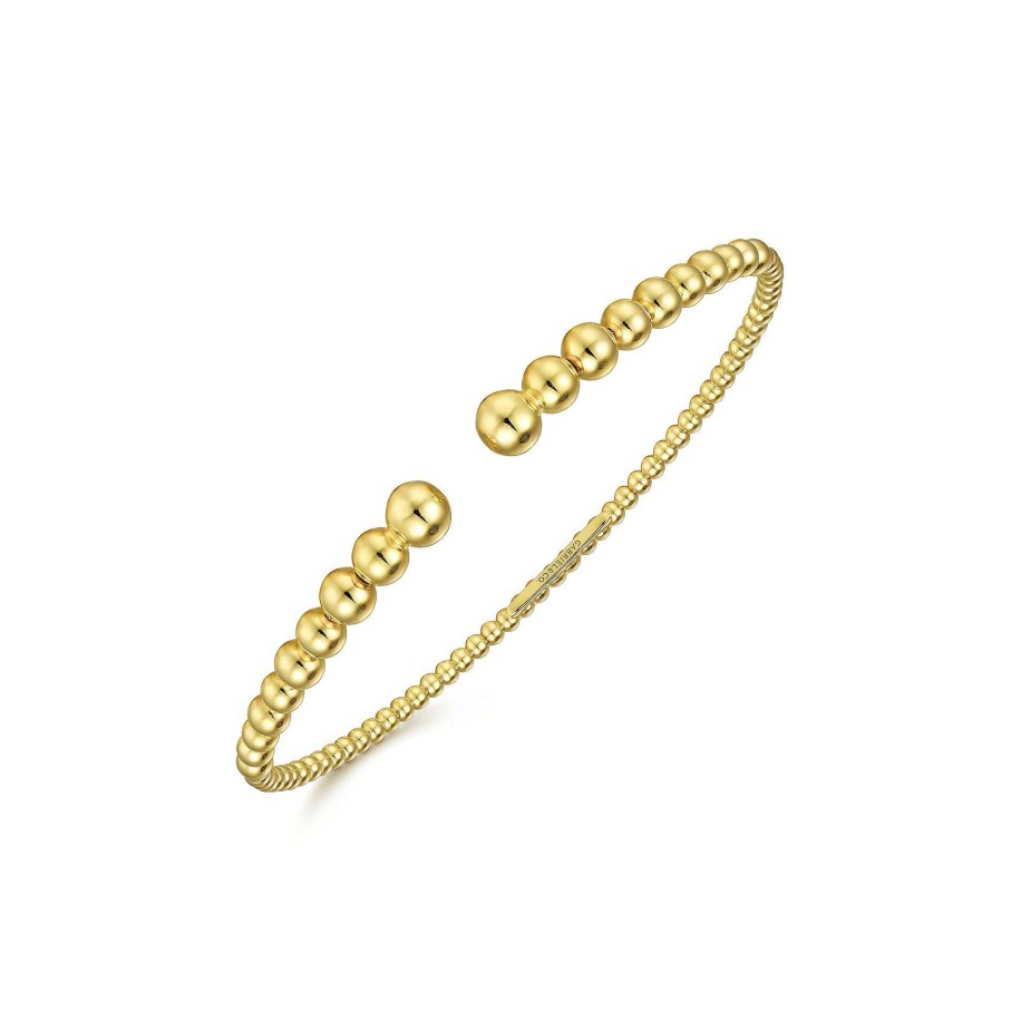 Bracelets & Bangles Gabriel & Co | Gabriel 14K Yellow Gold Bujukan Open Bangle