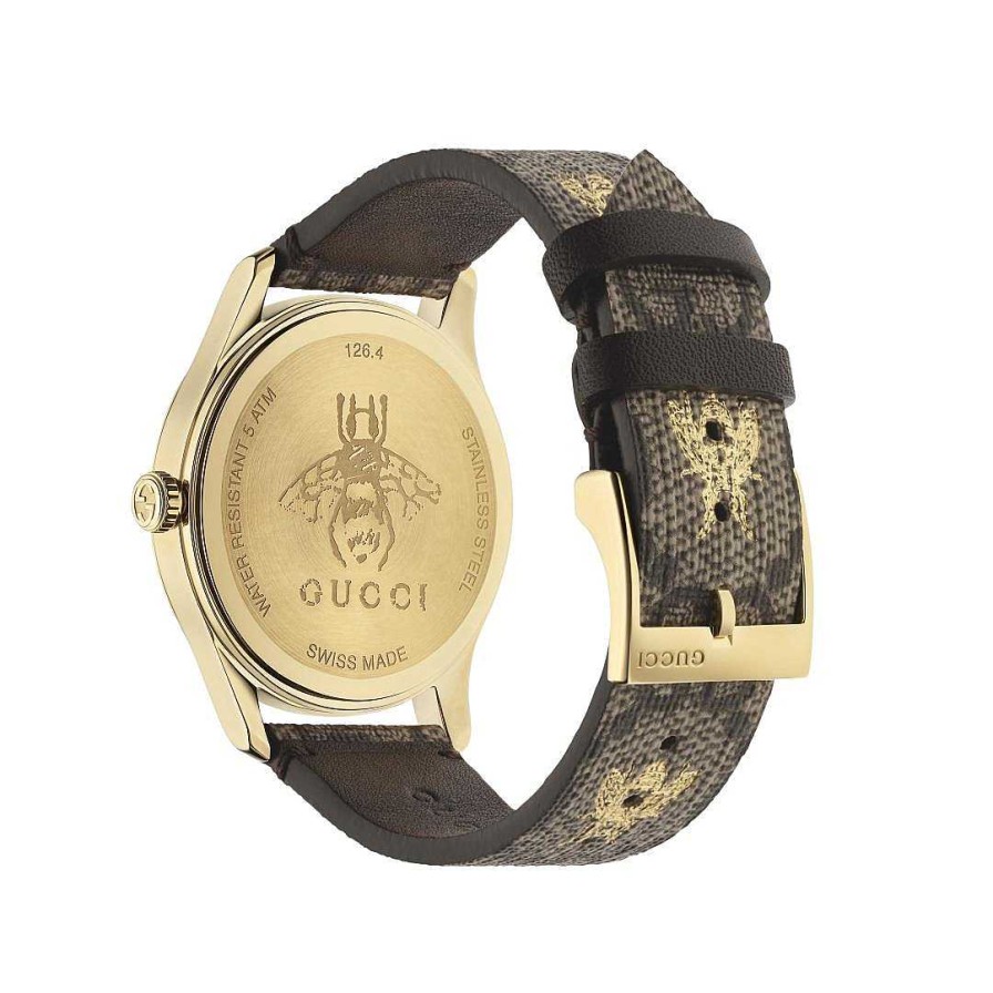 Watches Gucci | Gucci G-Timeless Contemporary 38Mm Gg Supreme Canvas Bee Watch