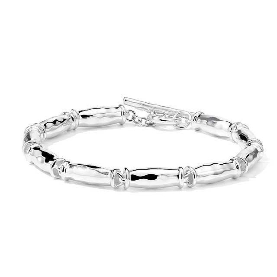 Bracelets & Bangles Ippolita | Ippolita Silver Classico Thin Goddess Barrel Bead Bracelet