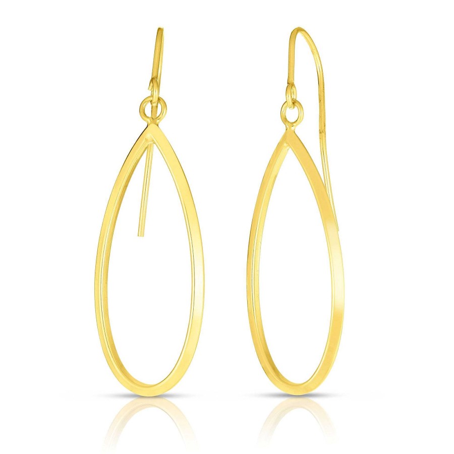 Earrings Bailey's Fine Jewelry | Teardrop Drop Earrings In 14K Yellow Gold