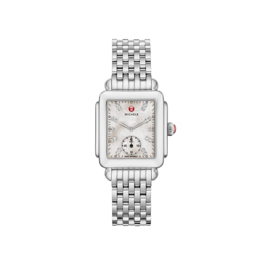 Watches Michele | Michele 29Mm Deco Stainless Watch