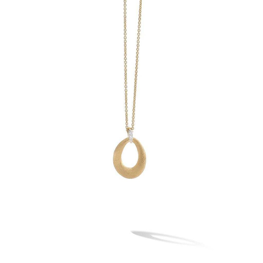 Necklaces & Pendants Marco Bicego | Marco Bicego Lucia Gold Loop Pendant Necklace With Diamonds