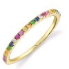 Fashion Rings Bailey's Goldmark Collection | Bailey'S Goldmark Collection Rainbow Sapphire Ring In 14K Yellow Gold