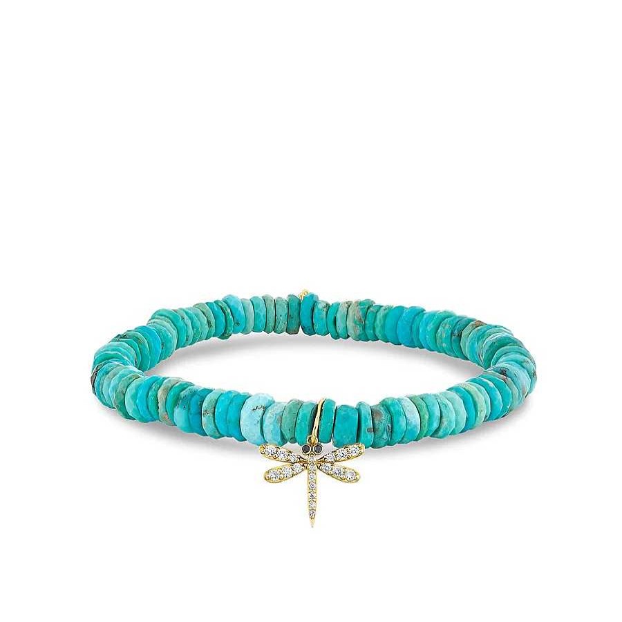 Bracelets & Bangles Sydney Evan | Sydney Evan Dragonfly Turquoise Stretch Bracelet