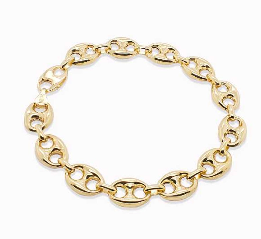 Bracelets & Bangles Bailey's | 14K Gold 10Mm Puffed Mariner Chain Bracelet