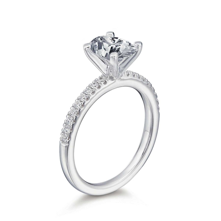 Engagement Rings Bailey's Fine Jewelry | Ann Oval Pave Engagement Ring