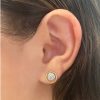 Earrings Phillips House | Phillips House Infinity Loop Stud Earrings In 14Kt Yellow Gold And Diamonds