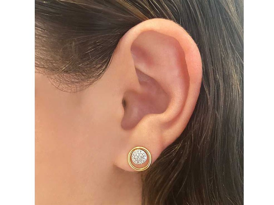 Earrings Phillips House | Phillips House Infinity Loop Stud Earrings In 14Kt Yellow Gold And Diamonds