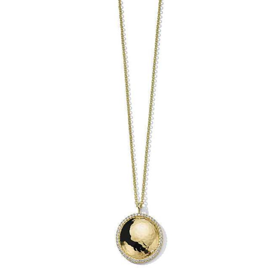 Necklaces & Pendants Ippolita | Ippolita Stardust Large Goddess Dome Necklace In 18K Gold With Diamonds