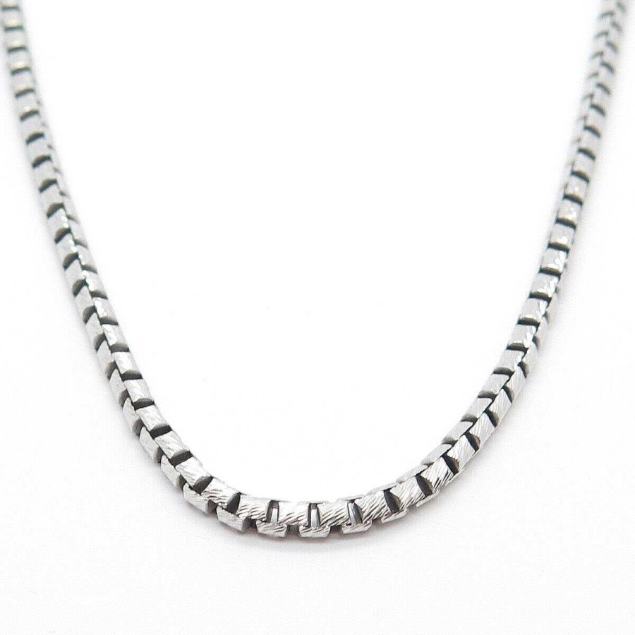 Necklaces & Pendants Bailey's | Sterling Silver Men'S Textured Box Chain