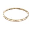 Bracelets & Bangles Bailey's | 14K Gold Ribbed Hinge Bangle Bracelet