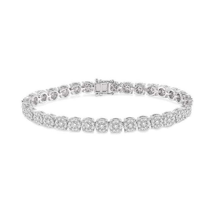 Bracelets & Bangles Bailey's Fine Jewelry | 6.5 Cluster Diamond Tennis Bracelet