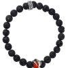 Men'S King Baby | King Baby Lava Rock Bracelet With Raven Claw Coral Bead