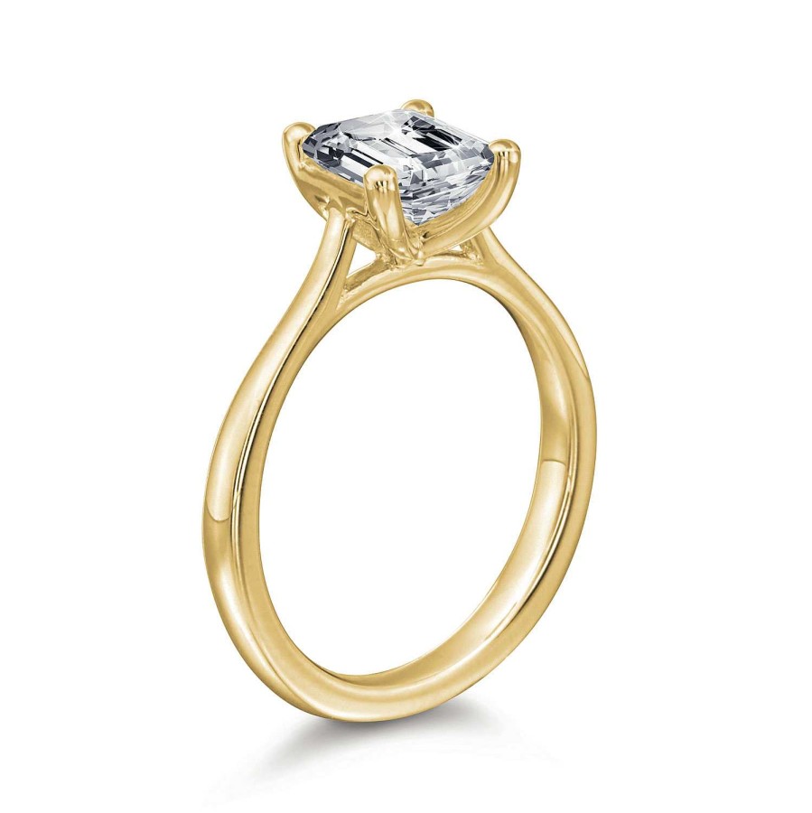 Engagement Rings Bailey's Fine Jewelry | Grace Emerald Solitaire Engagement Ring