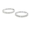 Earrings Bailey's | 10.24Ct Emerald Cut Inside Outside Diamond Hoop Earrings