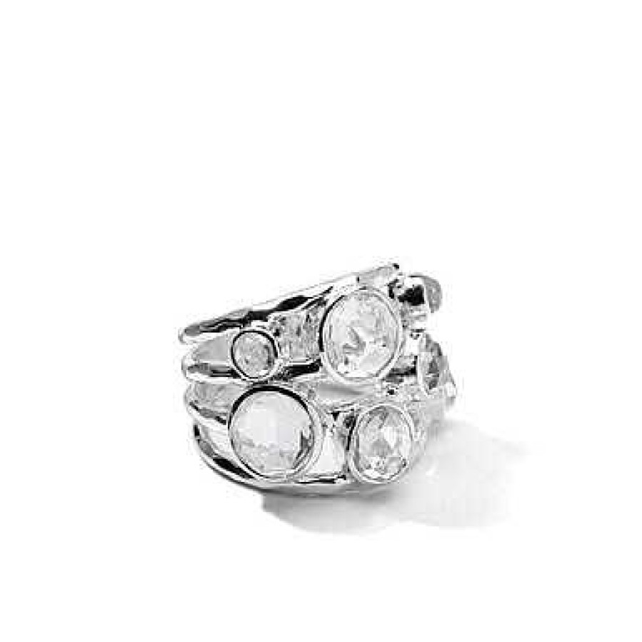 Fashion Rings Ippolita | Ippolita Sterling Silver Rock Candy Collection Constellation Ring In Clear Quartz