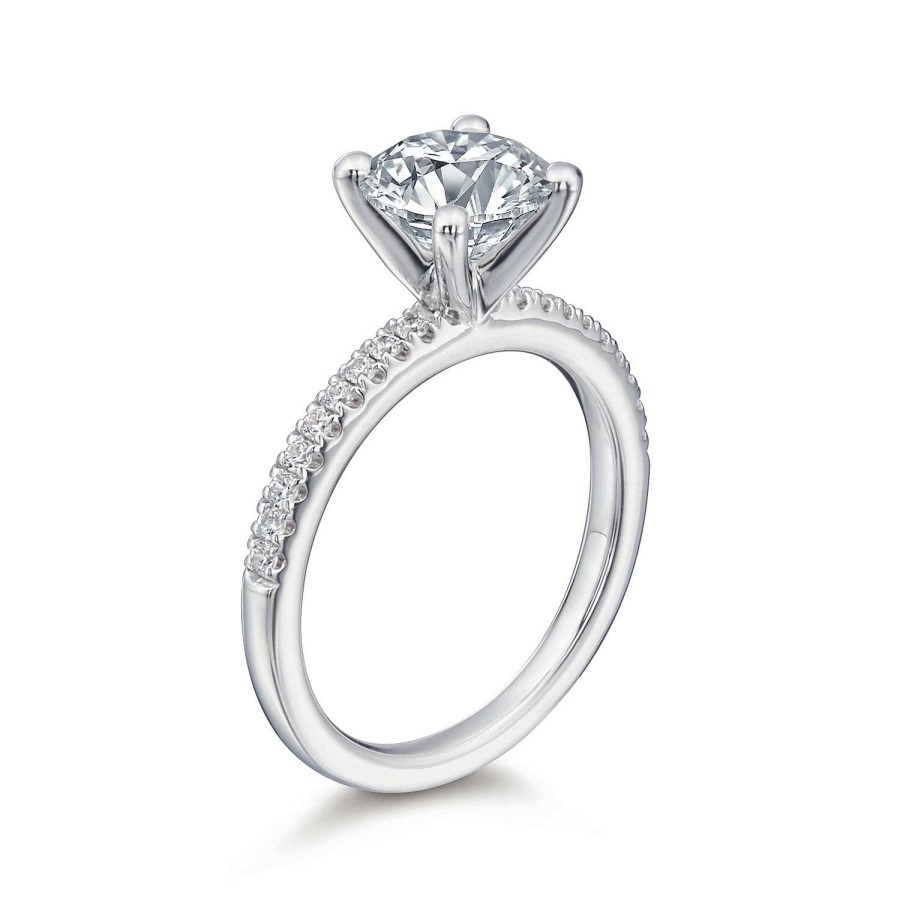 Engagement Rings Bailey's Fine Jewelry | Ann Round Pave Engagement Ring