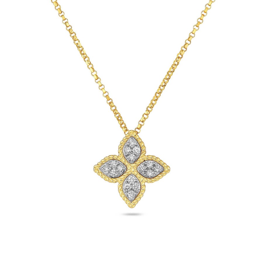 Necklaces & Pendants Roberto Coin | Roberto Coin Medium Pendant Necklace With Diamonds