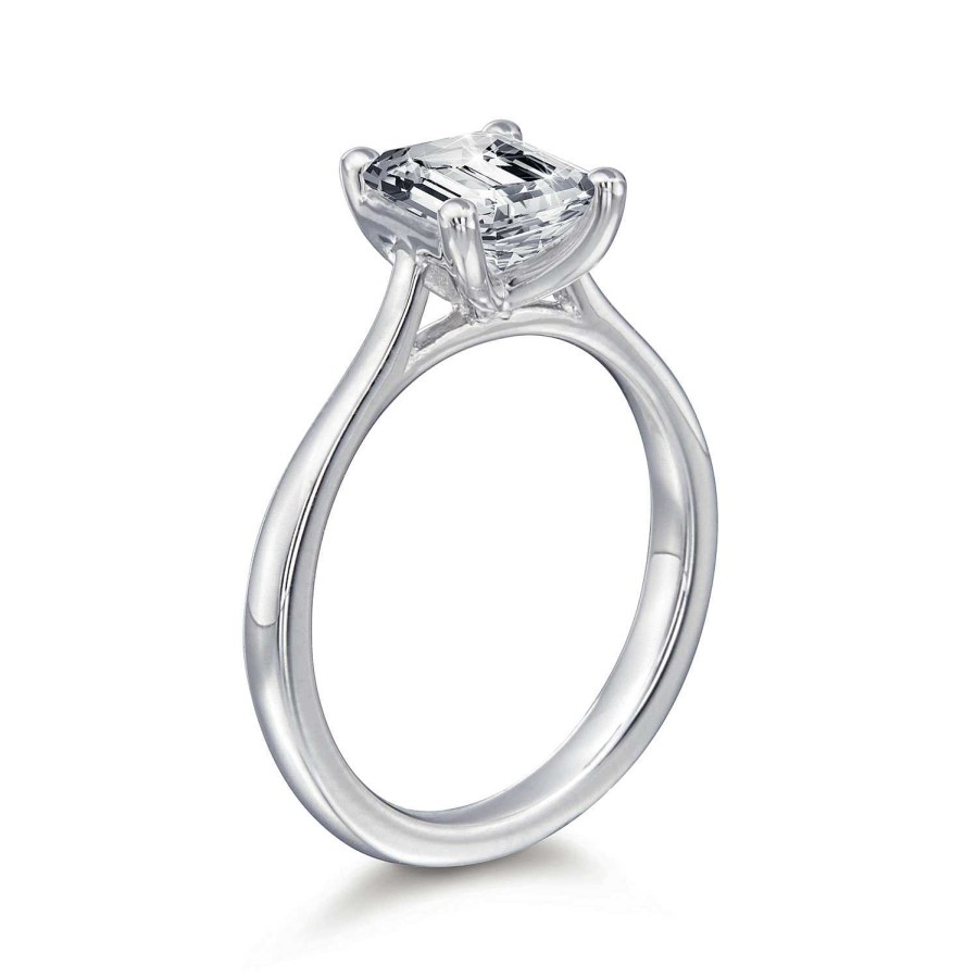 Engagement Rings Bailey's Fine Jewelry | Grace Emerald Solitaire Engagement Ring