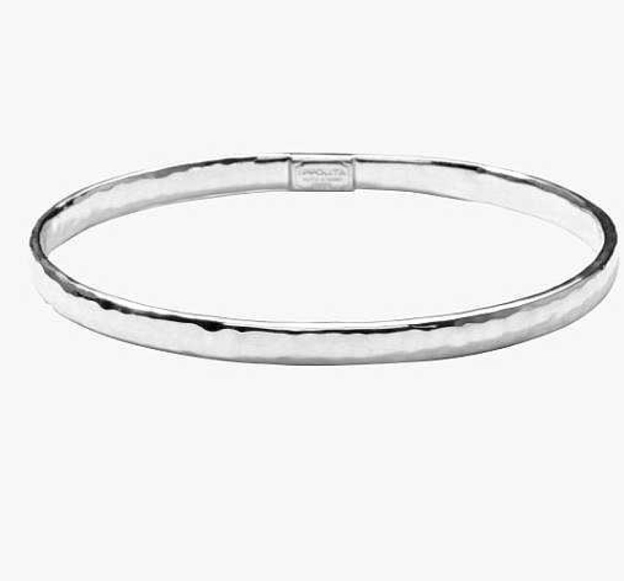 Bracelets & Bangles Ippolita | Ippolita Classico Sterling Silver Flat Hammered Bangle