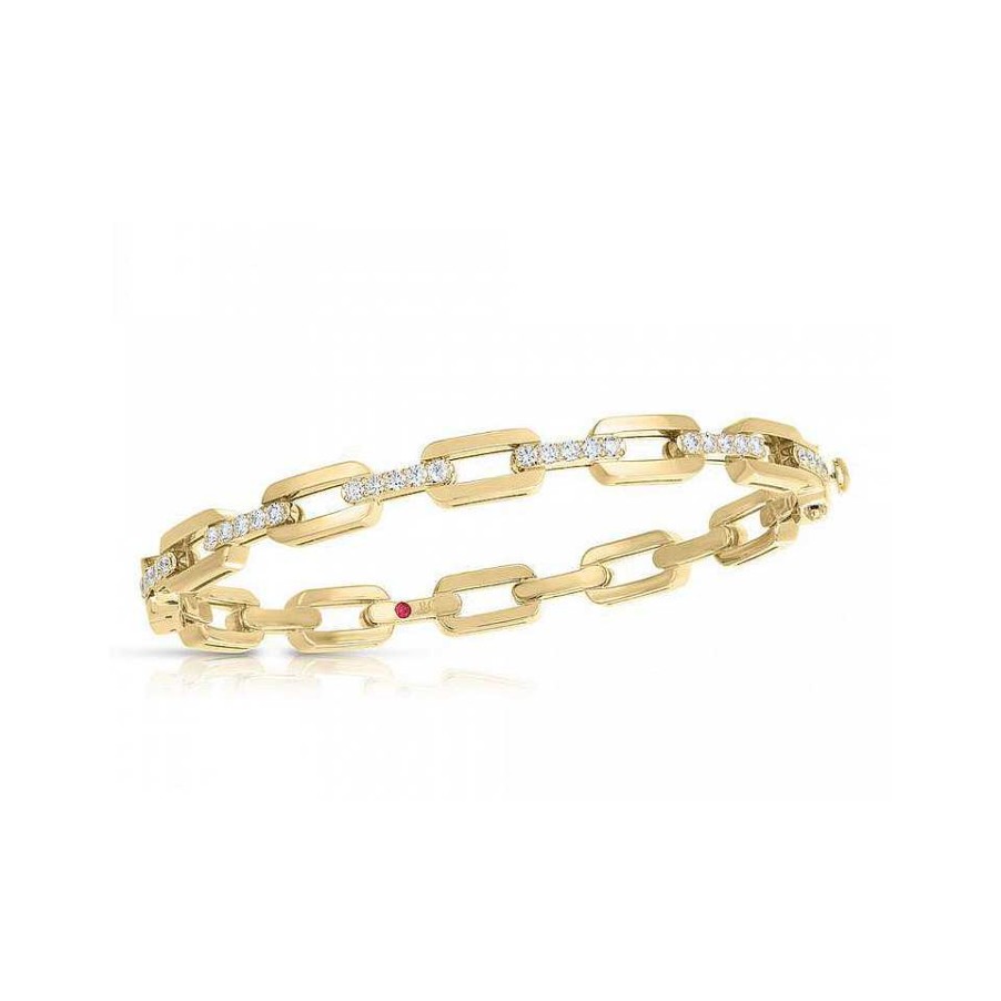 Bracelets & Bangles Roberto Coin | Roberto Coin Navarra Oro Classic Diamond Bangle