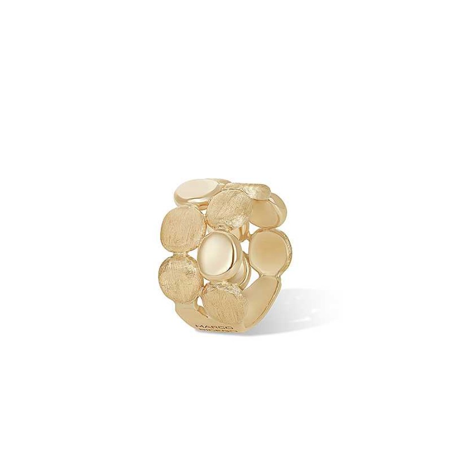 Fashion Rings Marco Bicego | Marco Bicego Jaipur Collection Gold Engraved And Polished Double Row Ring