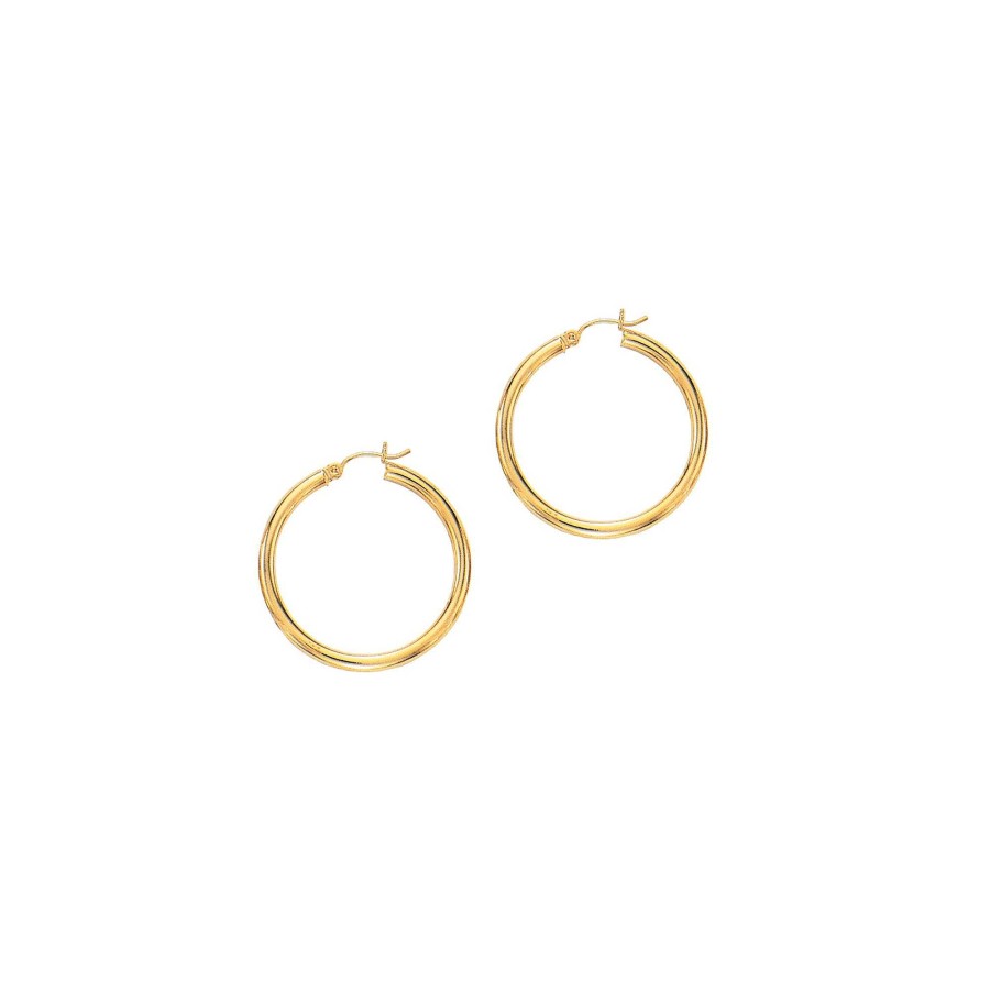 Earrings Bailey's Fine Jewelry | Hoop Earrings In 14Kt Yellow Gold