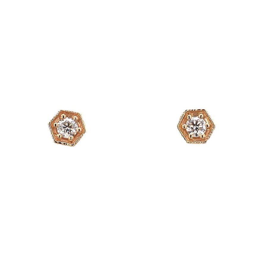 Earrings Bailey's Fine Jewelry | My Story Becky Octagonal Stud Diamond Earrings