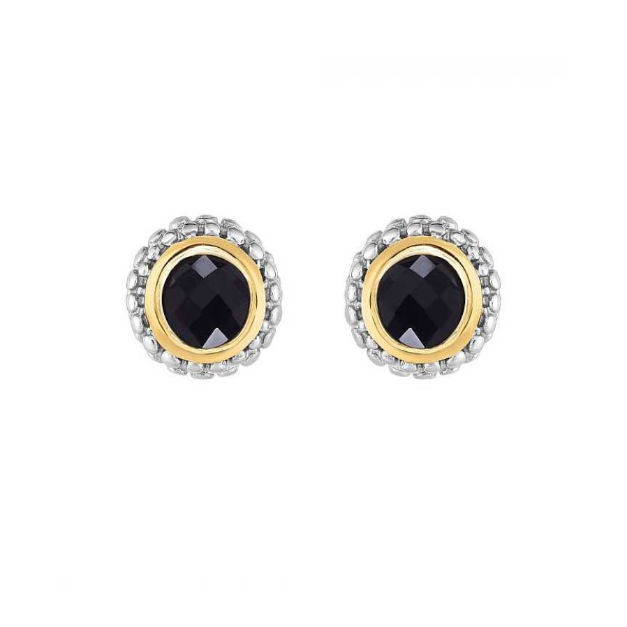 Earrings Bailey's Fine Jewelry | Sterling Silver Back Onyx Stud Earrings