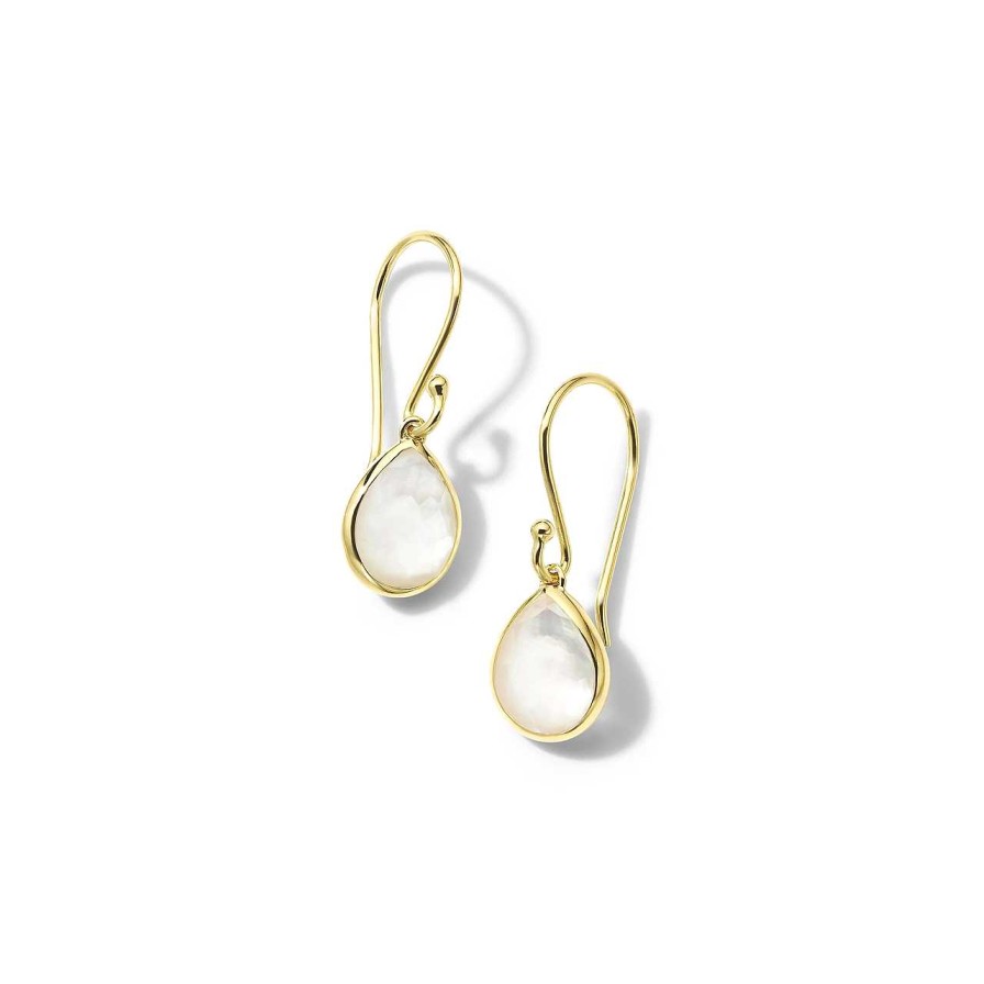 Earrings Ippolita | Ippolita Rock Candy Teeny Teardrop Earrings In Mother Of Pearl And Rock Crystal