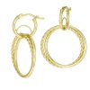 Earrings Bailey's | 14K Yellow Gold Interlocking Hoop Dangle Earrings