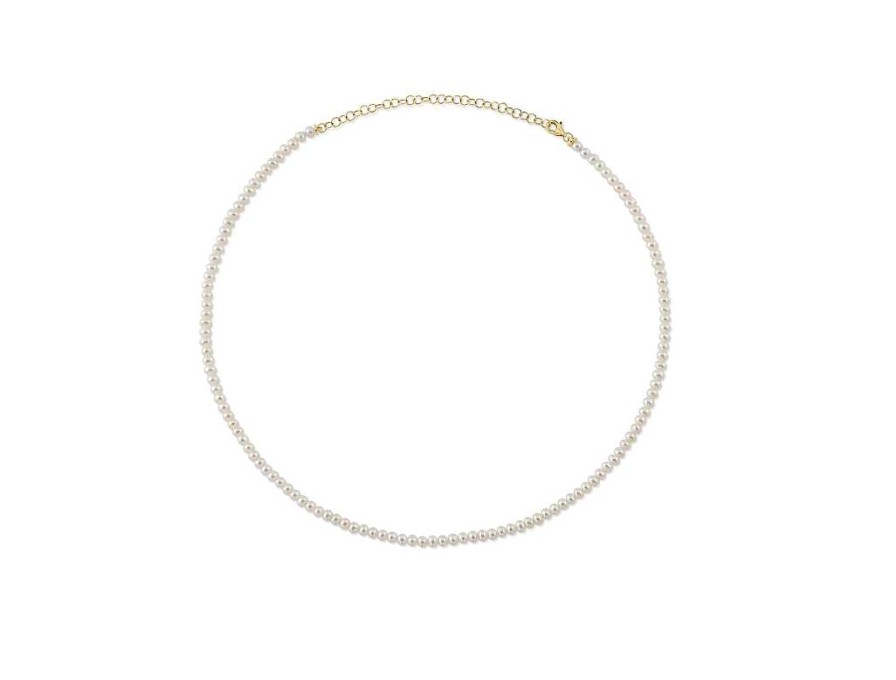 Necklaces & Pendants Bailey's | 14Kt Yellow 3-4Mm Gold Cultured Pearl Necklace