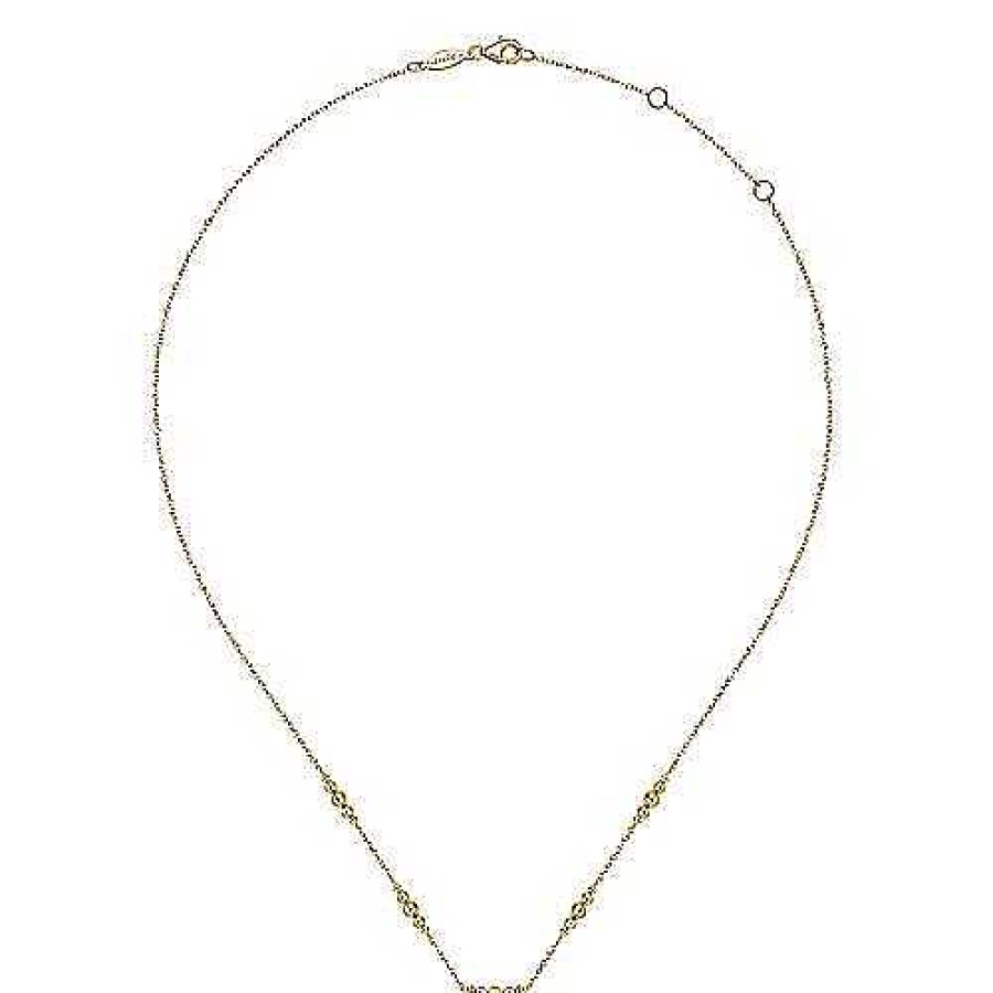 Necklaces & Pendants Bailey's Fine Jewelry | Graduated Bead Station Necklace In 14K Yellow Gold