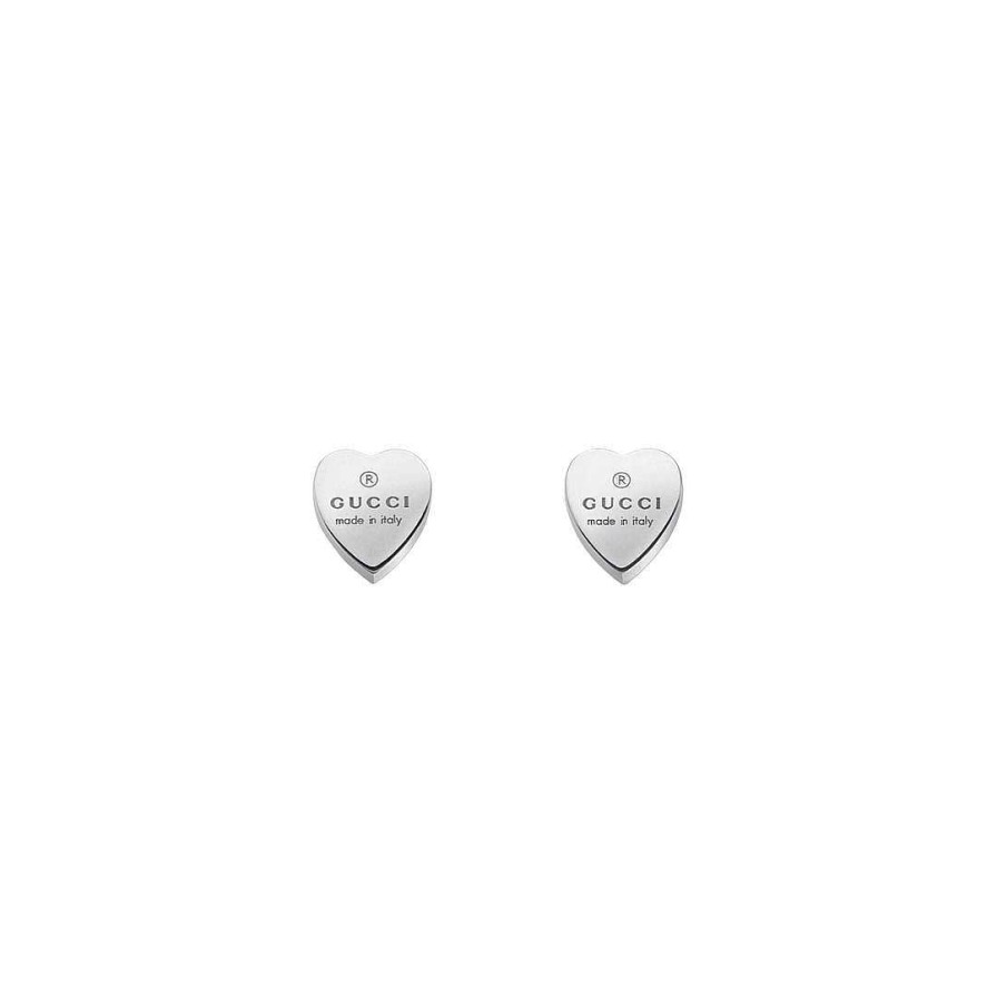 Earrings Gucci | Gucci Trademark Heart Silver Earrings