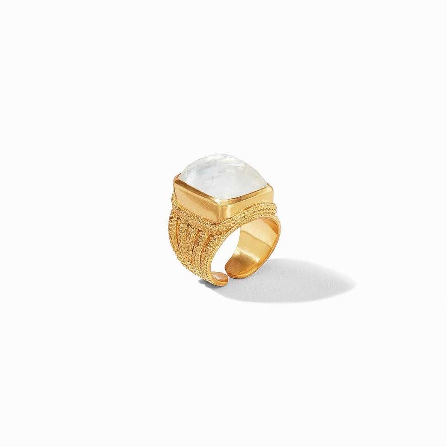 Fashion Rings Julie Vos | Julie Vos Windsor Statement Ring In Iridescent Clear Crystal