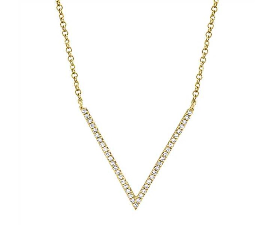 Necklaces & Pendants Bailey's Goldmark Collection | Bailey'S Goldmark Collection Chevron Diamond Pendant Necklace